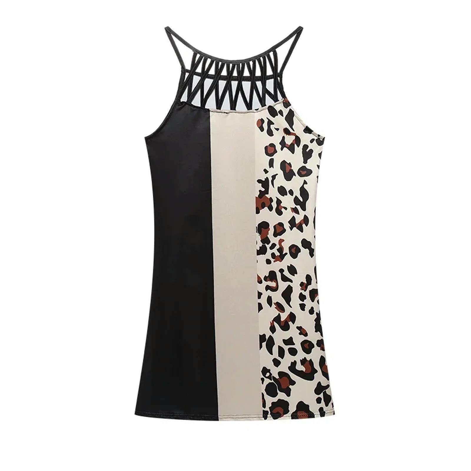 Robe décontractée sans manches ample avec ceinture pour masquer les rondeurs en été