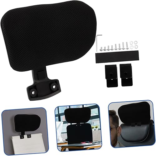 Miniatura 4 de Silla ergonómica para computadora, soporte lumbar, cojín grande y alto, altura ajustable, reposacabezas para oficina