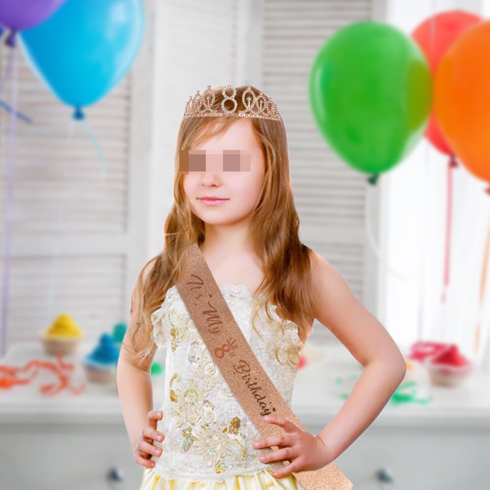 Set Corona 14&deg; Compleanno Per Ragazze | Tiara Con Cristalli, Fascia E Spilla, Decorazione Festa