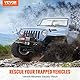 VEVOR Elektrische Seilwinde 12V 4500lbs/2041kg Offroad Motorwinde Seilzug Elektrowinde Stahlseil mit kabelgebundener Fernbedienung Schwarz Ideal für mittelgroße große SUVs LKWs und sogar Yachten