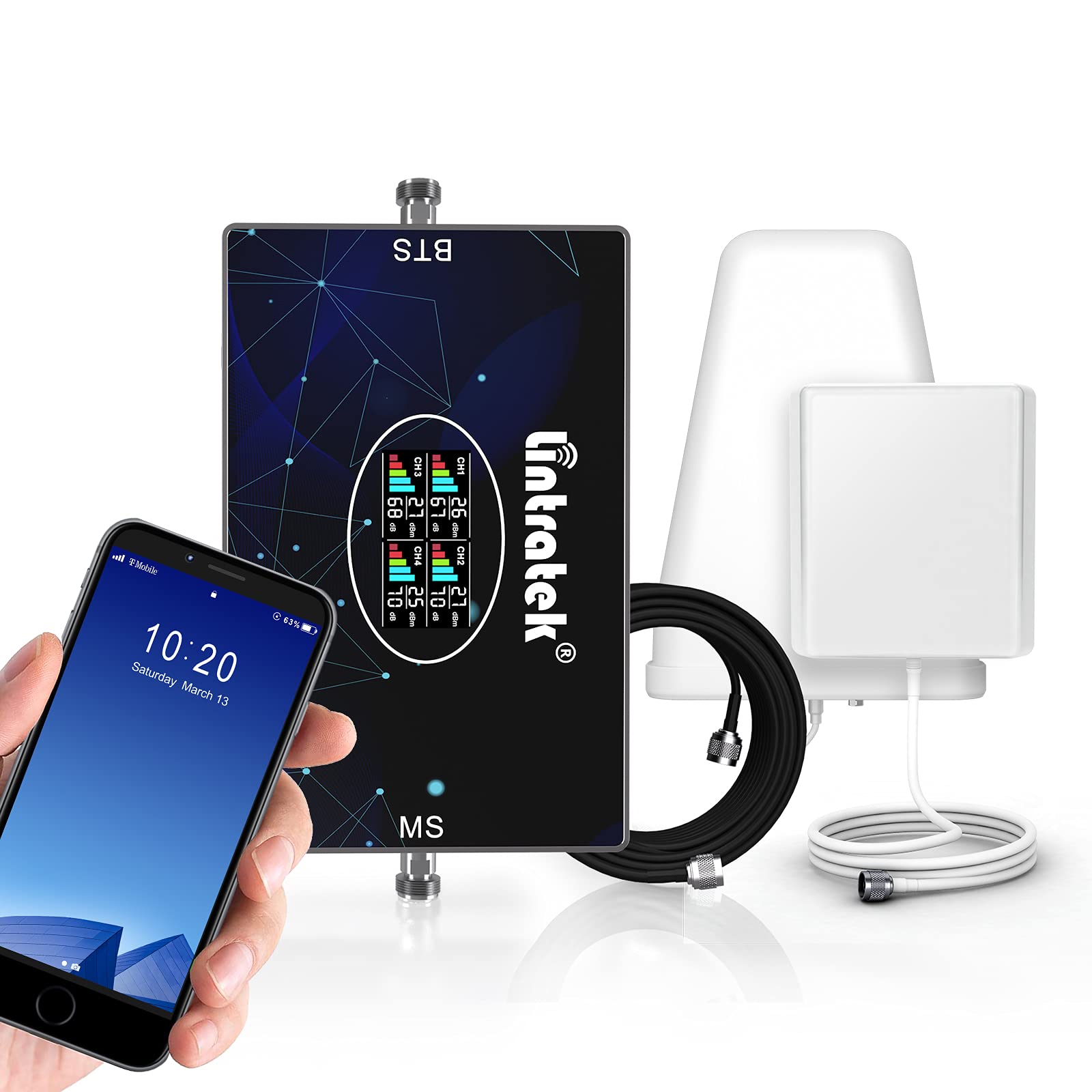 2g 4g Smart Dual Band Signal Booster Booster Repeater Lintratek