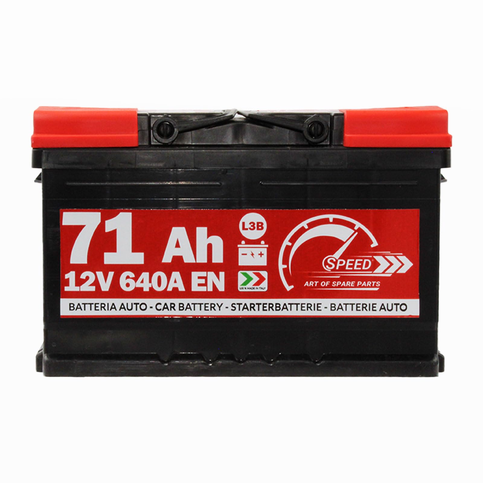 Batteria Auto Speed L3B71-12V 71Ah 640A con Polo Positivo A Destra