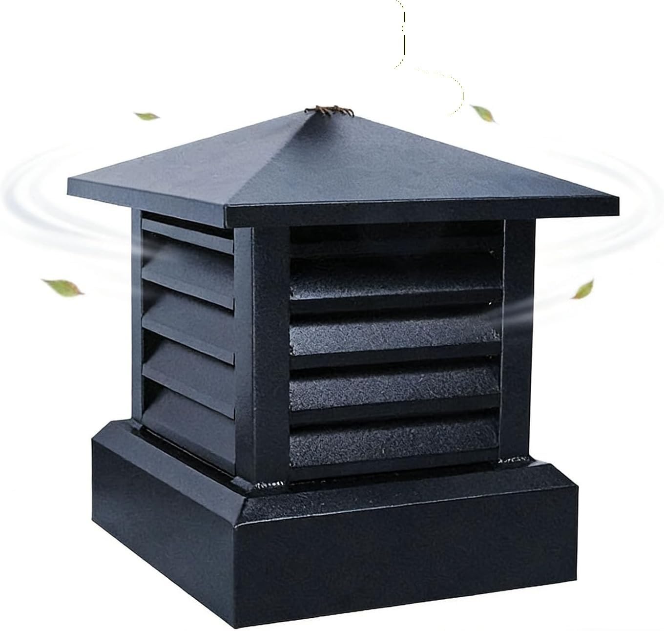 Heavy Duty Chimney Cap 10 12 14in Villa Cowl Fireplace Chimney Caps Aluminum Alloy Square Tapered Top(14in)