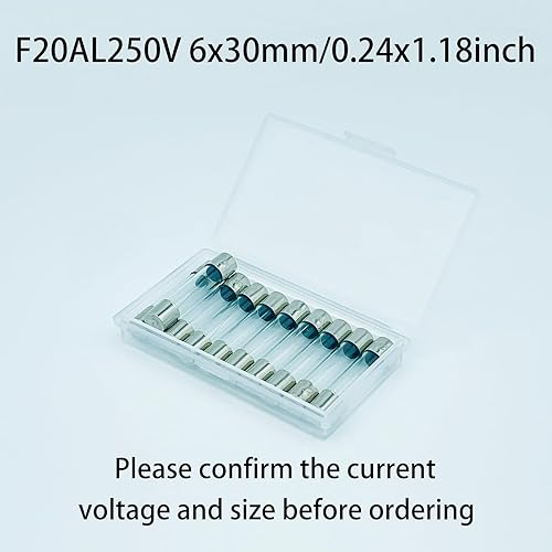 Miniatura 9 de Fusible de soplado rápido F10AL250V 0.236x1.181 in Paquete de 10 fusibles de vidrio 10A 10A 10Amp 250V fusibles de vidrio 0.24x1.18 pulgadas