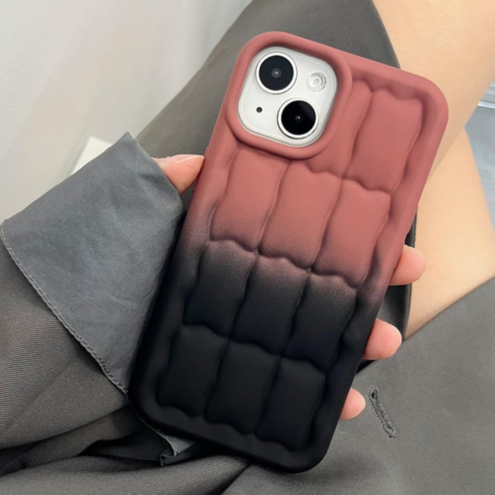 Coque iPhone 13 antichoc ENILSA protège objectif doudoune dégradée de luxe - 7