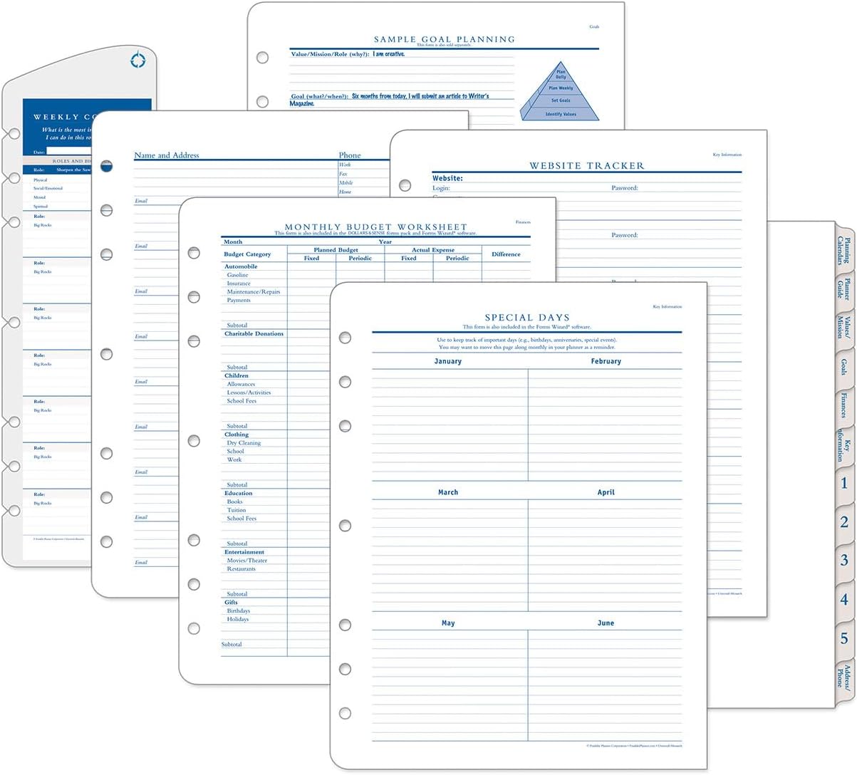 FranklinCovey - Starter Pack - Coordinates w/All Planning Page Designs (Classic)