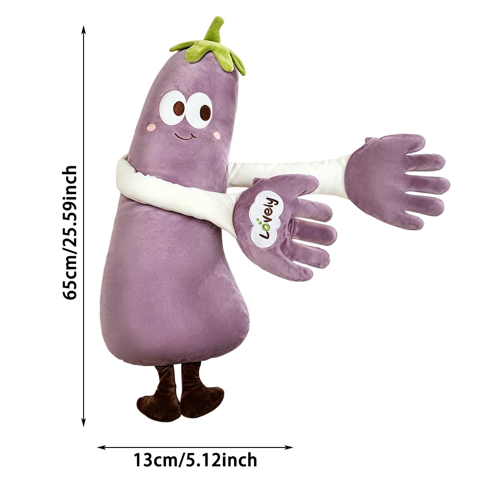 Generisch 2026 Auberginen-Karotten-Bettwäsche mit intelligenter Heizfunktion, waschbar, ideal zum Dekorieren (Purple, 65X13CM)