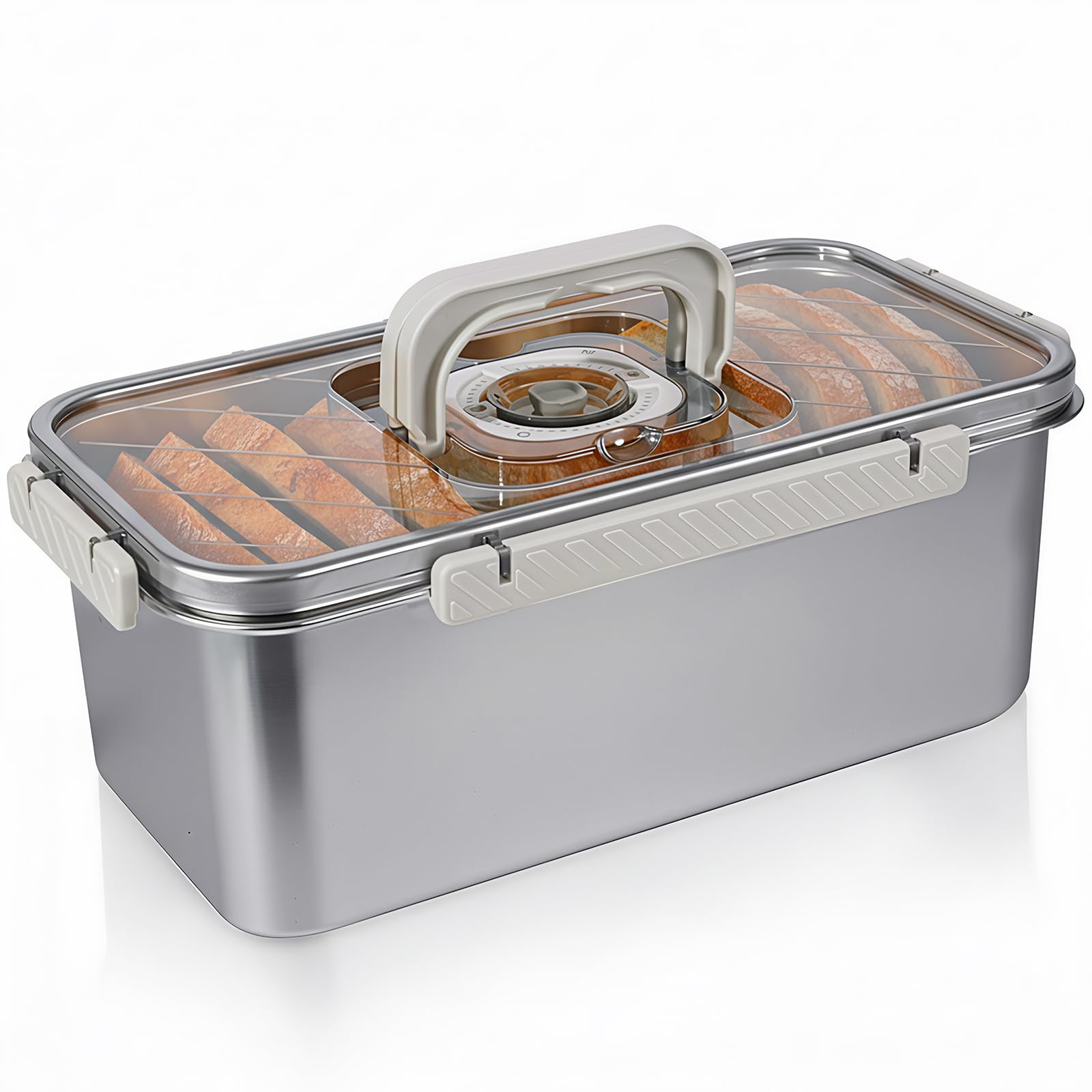Gifhomfix 304 stainless steel bread container airtight