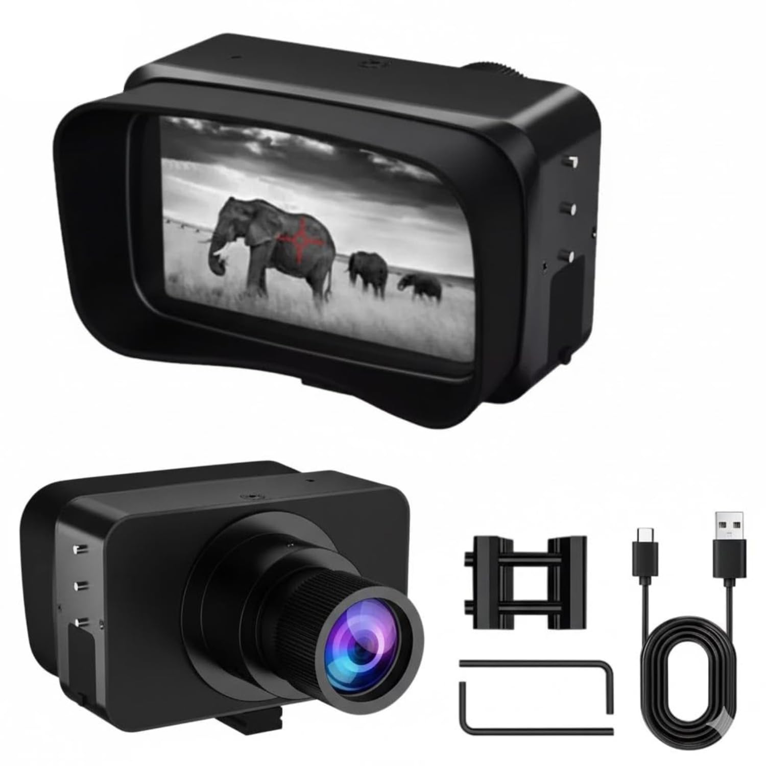 BWOGUE 4K UHD Digital Night Vision Device Outdoor High-Powered Ultra-Telescope Day and Night, Telescope Monocular Binocular Doorbeen for Wildlife, Night Vision Binoculars Military Grade-image-16