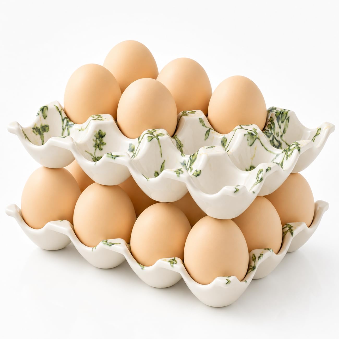 Egg Trays for Fridge, Egg Holders for Countertop Display Kitchen
