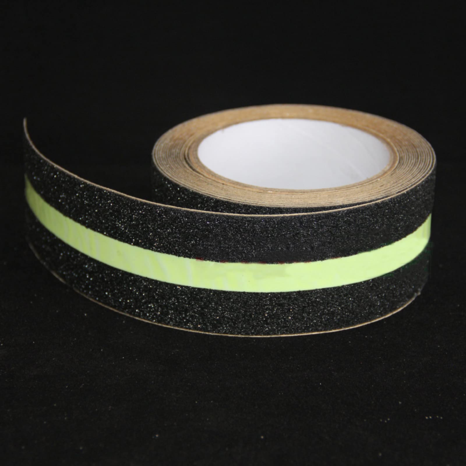 Anti-Rutsch-Klebeband. Straßenklebeband Mit reflektierendem Streifen, grünem, reflektierendem Sicherheitskorn, rutschfestem Klebeband, höchste Traktion for Treppen, Stufen, Deckboden(2.5cm*10m)