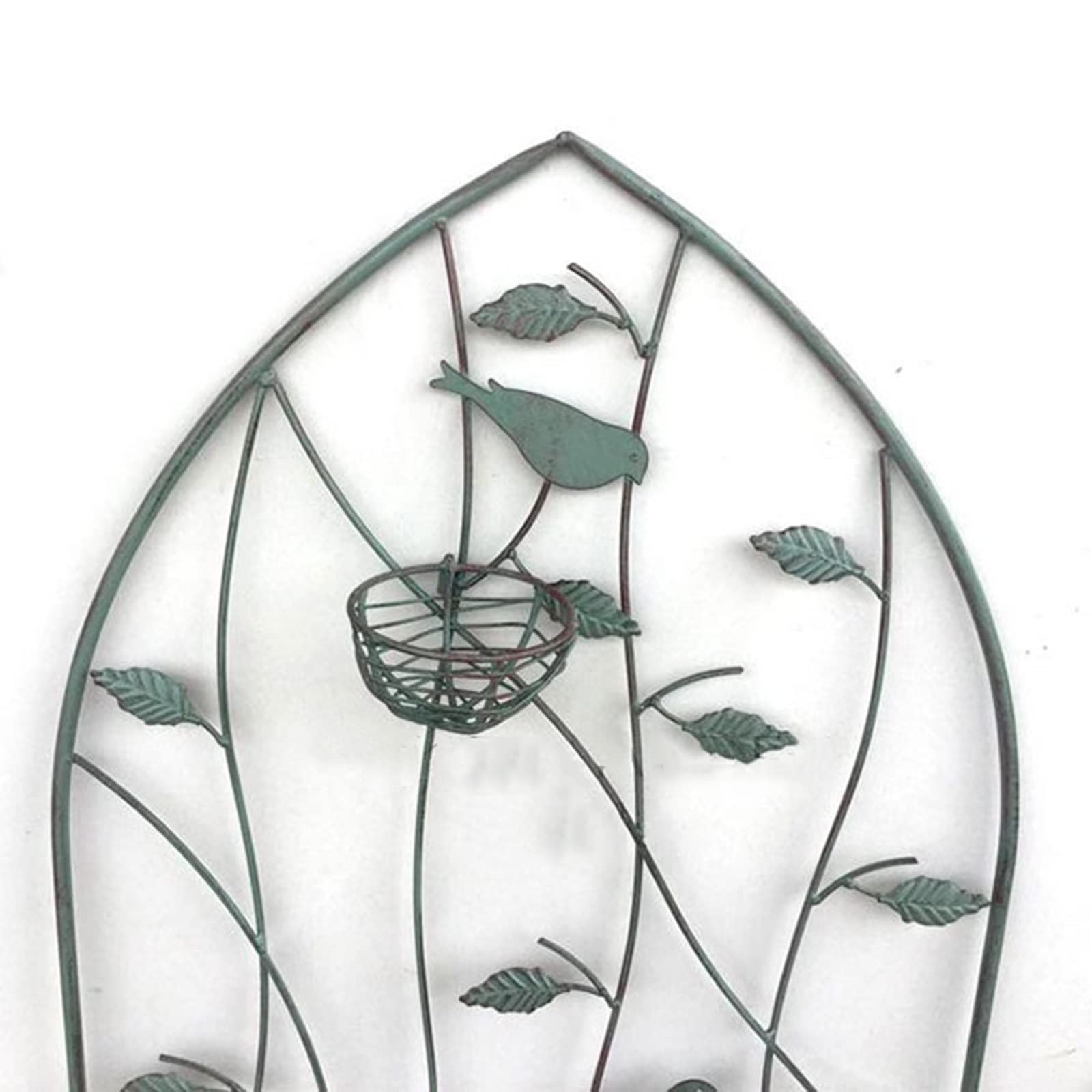 Pannelli a graticcio da giardino in filo di ferro dal design vintage, per rose, viti, verdure e piante rampicanti, verde e bianco, disponibili in 3 misure (101 x 35 cm, 120 x 39 cm, 150 x 45 cm)