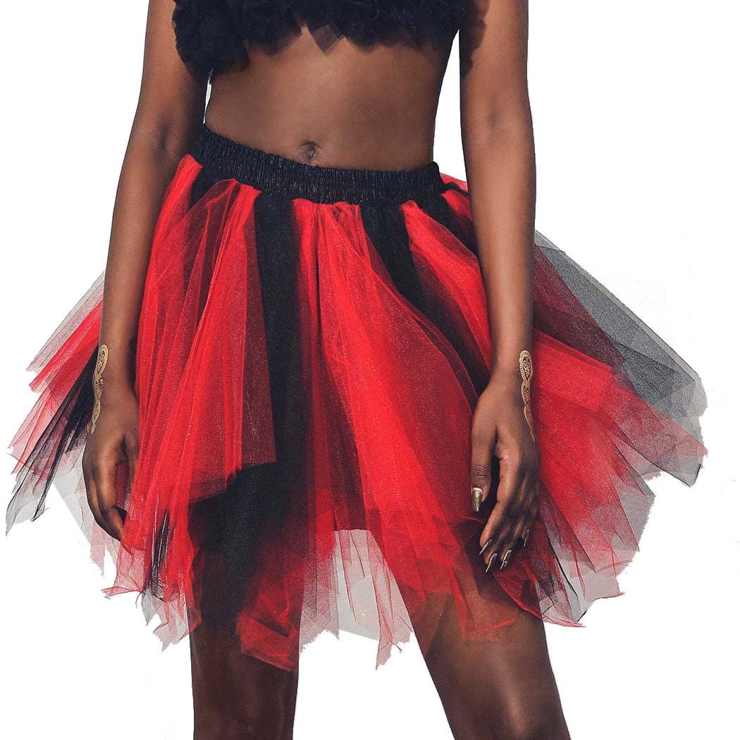 COSYDAYSWomen’s Tutu Skirt Muticolored Layered Tulle Skirts Petticoat 1950s Ballet Bubble Skirt Party Dance Skirt