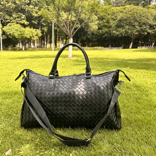 Large Capacity PU Leather Travel Bags Handbags Crossbody Bag with Adjustable Shoulder Strap2