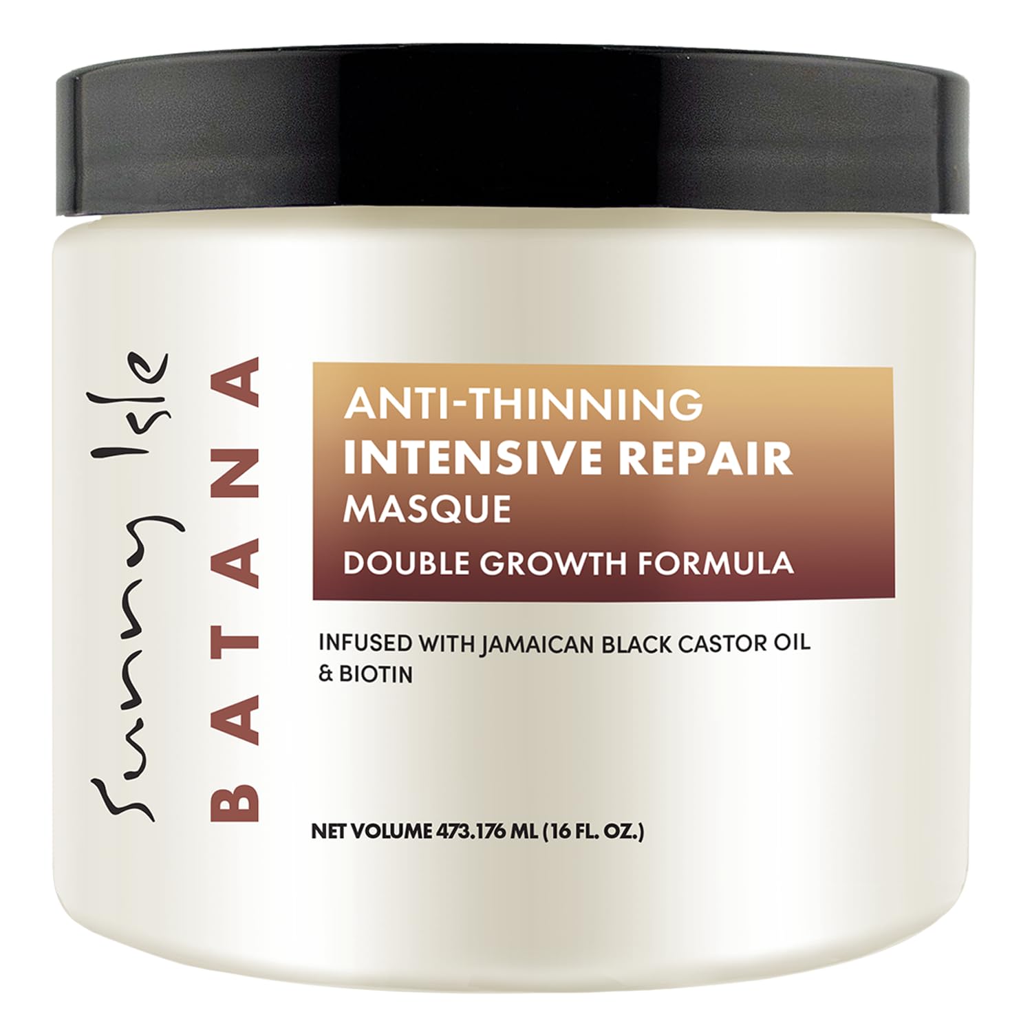 Sunny Isle Batana Anti-Thinning Intensive Repair Masque 16oz Infused with Biotin and Jamaican Black Castor Oil