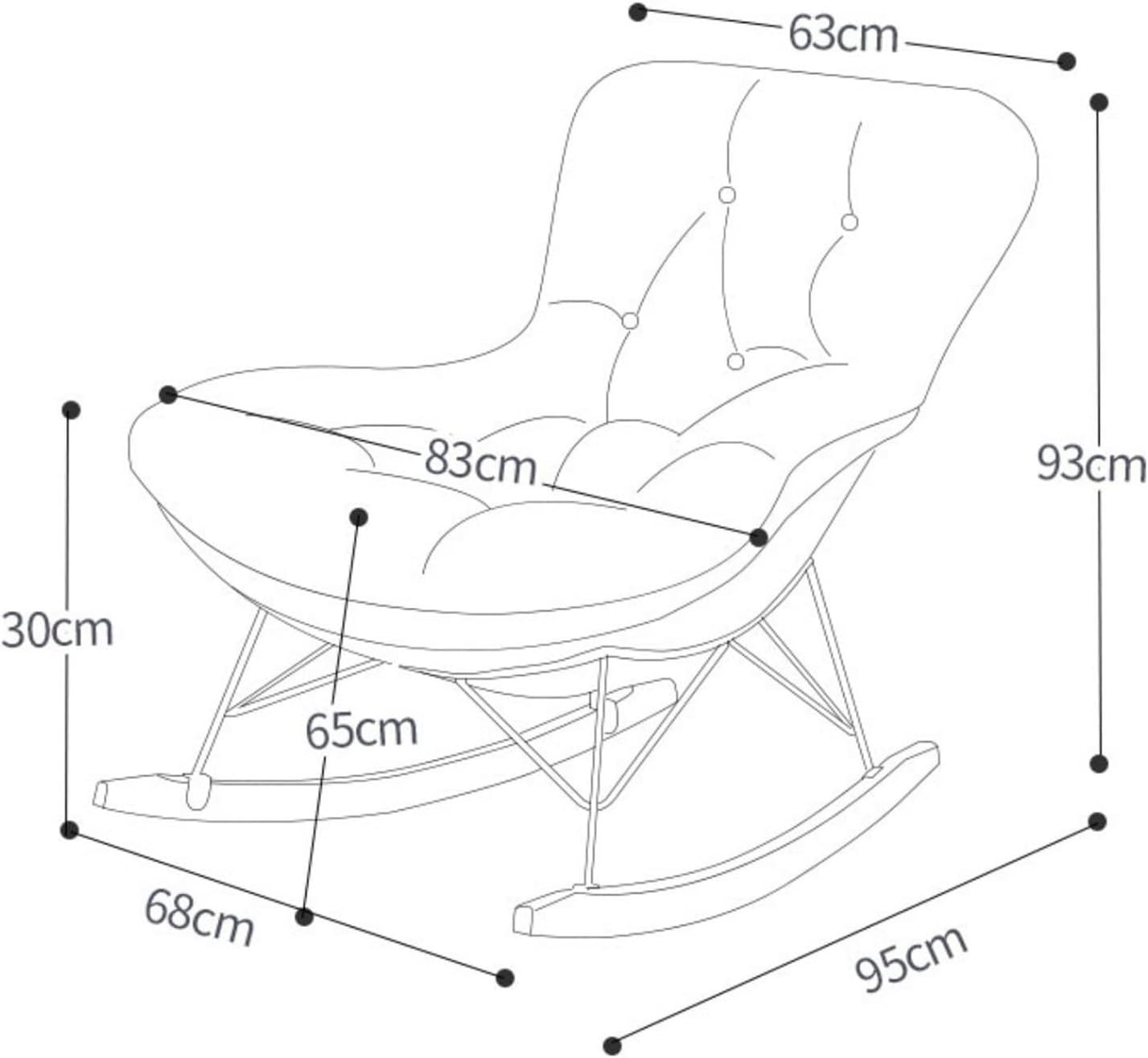 Outdoor Patio Rocking Chairs, Indoor Rocking Chair Comfy Rocker Chair with Thick Cushion, Modern Lounge Chair for Porch, Garden, Patio, Backyard
