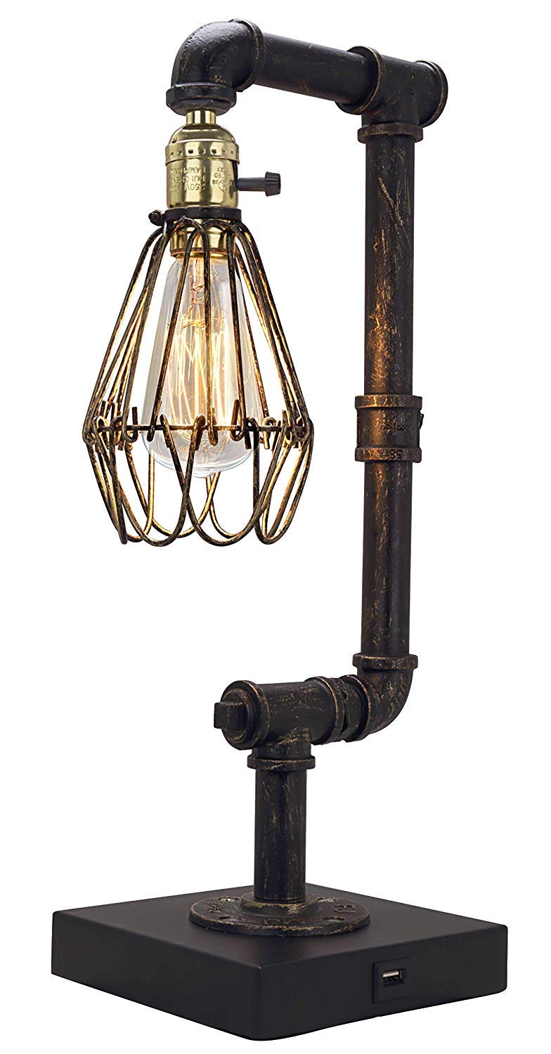 Amazon.co.jp : SH Lighting 91201 インダストリアルパイプ テーブル 
