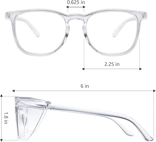 Miniatura 2 de JOOHOO Gafas de seguridad antivaho para mujer, gafas de seguridad para enfermera, gafas protectoras, bloqueo de luz azul y protección UV