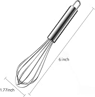 Vista 6 de Aniso Batidor de acero inoxidable (6 pulgadas, plateado)