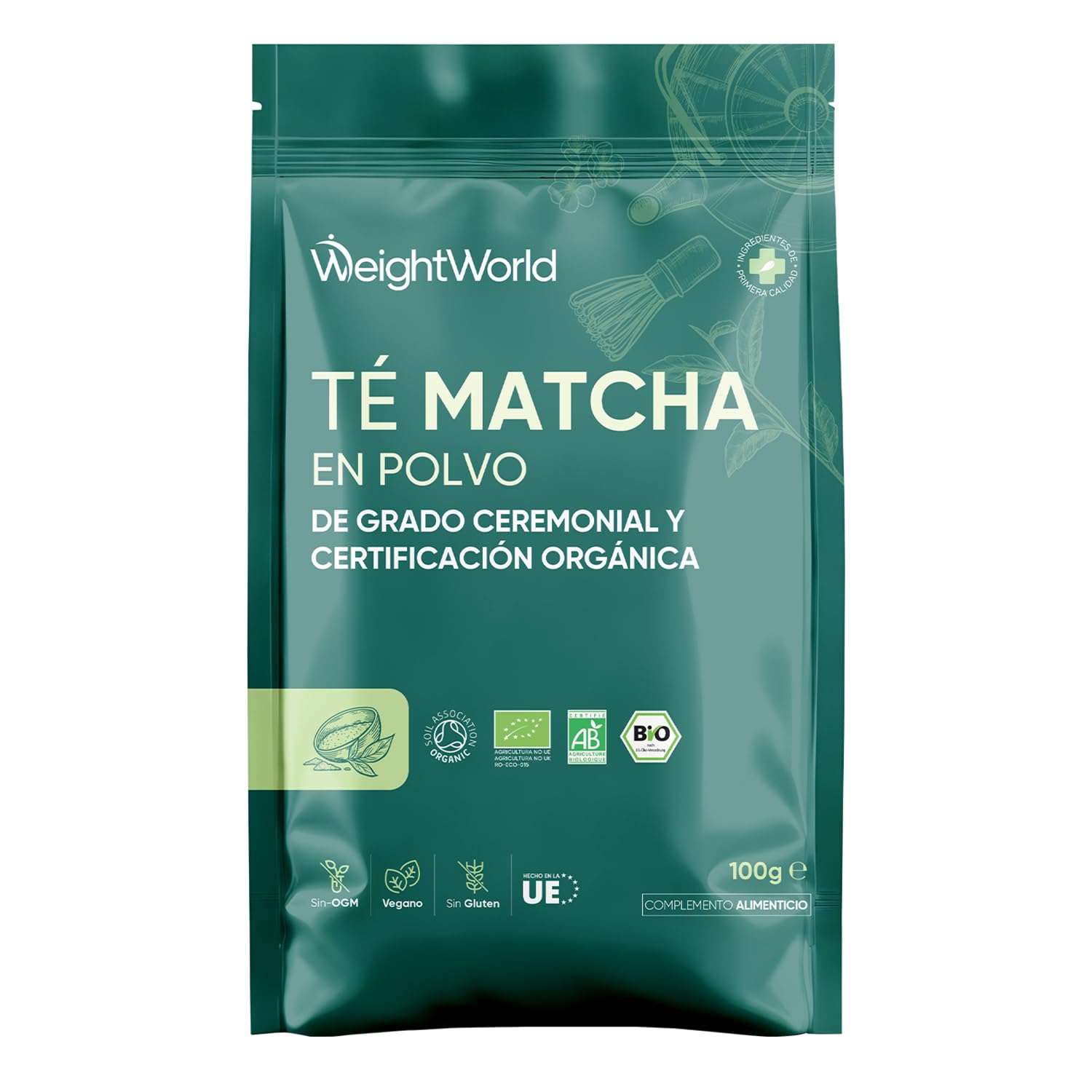 WeightWorld Té Matcha en Polvo Ceremonial – Orgánico 100 g