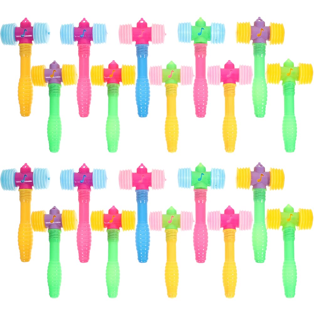 24pcs Children's Bb Hammer Plastic Toy Hammer Children Sensory Toy Mallet Pounding Toy Toy Puzzle Toy Toys Squeaky Hammer Plaything Small Hammer Toys Plaything Gavel