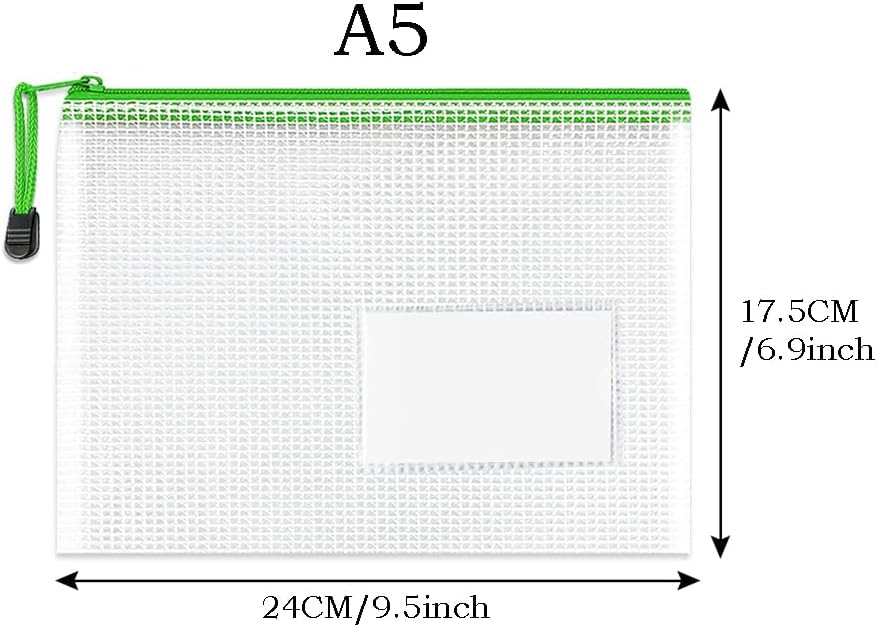 TRANBO Letter Size Accordion File Organizer and A5 Mesh Zipper Pouch Bags