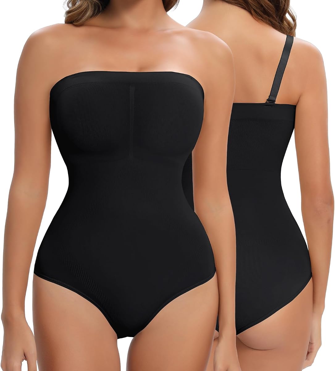 Strapless Shapewear for Women Tummy Control Triangle Bodysuit Body Shaper
