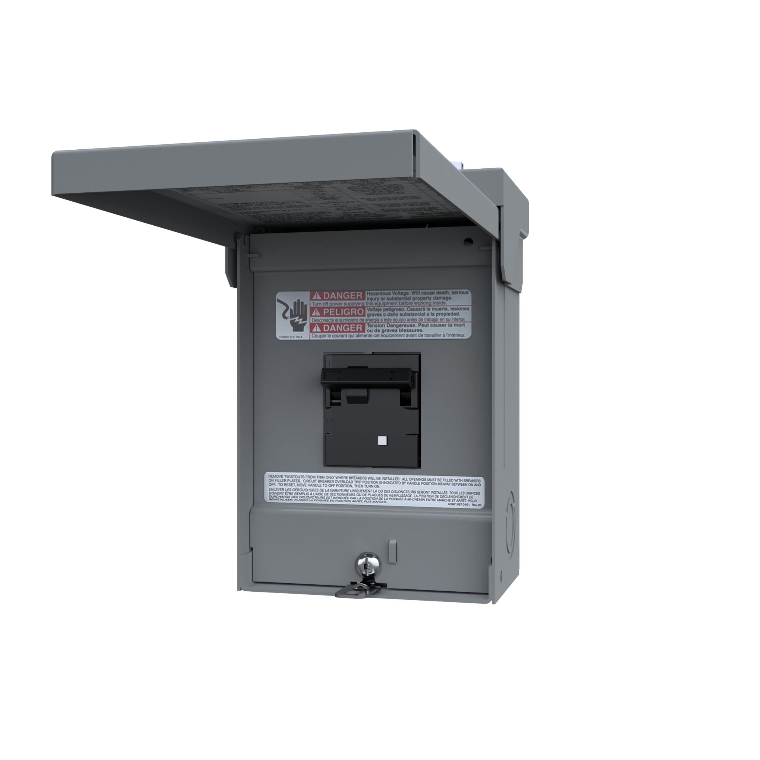 Panel de spa Siemens W0204L1060G20 exterior con interruptor GFCI de 20 amperios 4