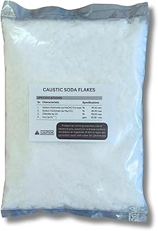 Caustic Soda Flakes Drainage Block Remover, Chimney Cleaning, Drain and Sink Cleaner, Best Soap Making Flakes - 2 KG (2 Pack x 1 Kg) by Gayatri Tradechem