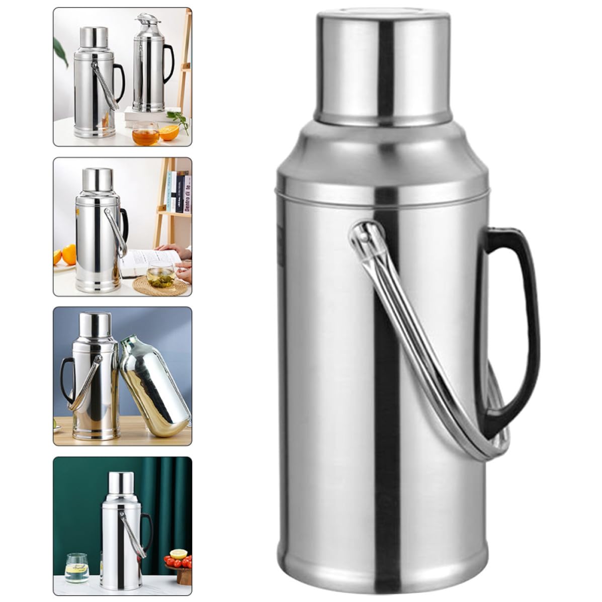 Borraccia Termica Interno in Vetro in Acciaio Inossidabile da 3,2l Design Semplice e Raffinato e Mantenere Acqua Calda o Fredda per Uso Domestico