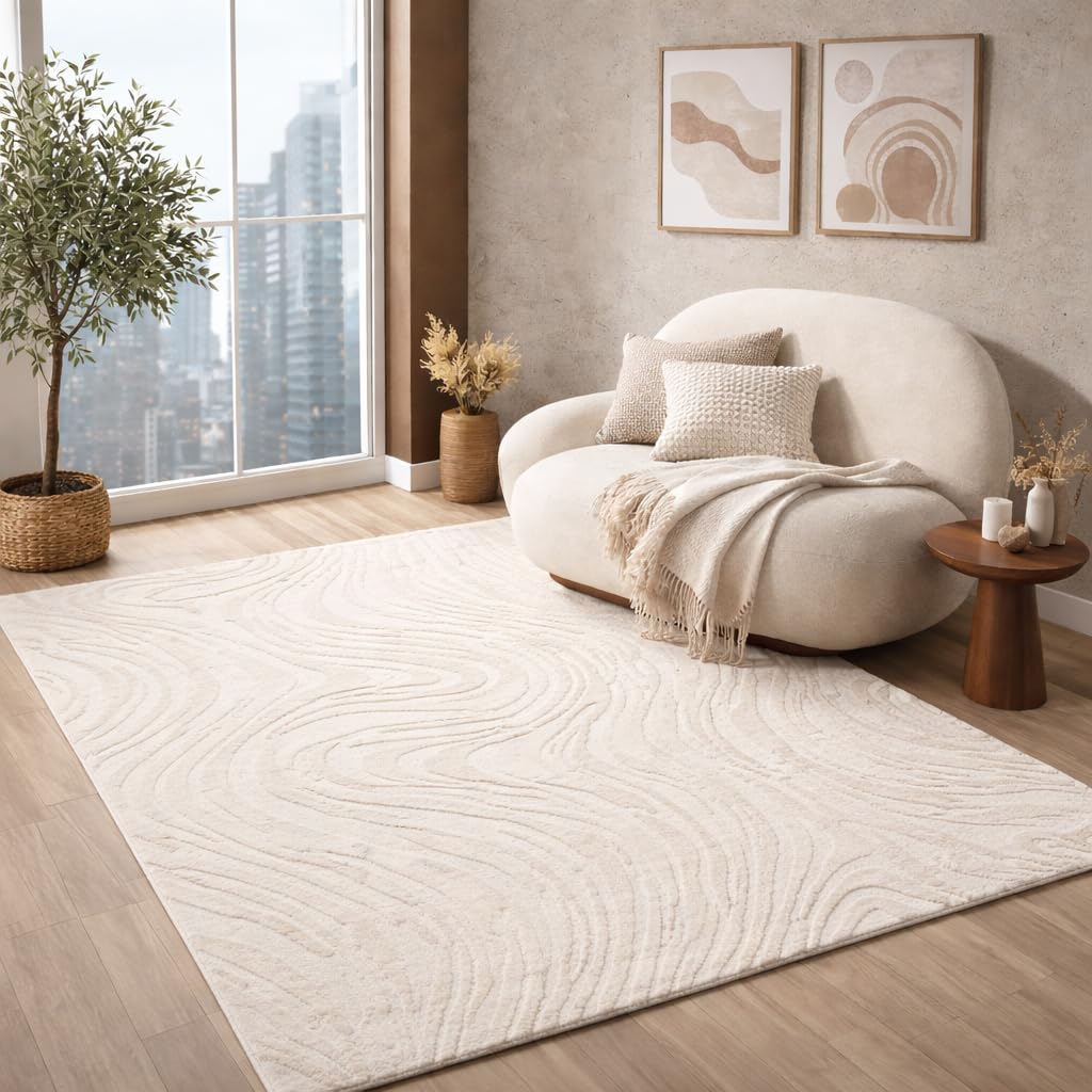 , Farbe:Creme, Maße:160x230 cm