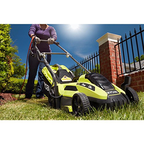 Ryobi 13 in. 11 Amp Corded Electric Walk Behind Push Mower, Maintenance Free with No Gas, Oil, Filters or Spark Plugs