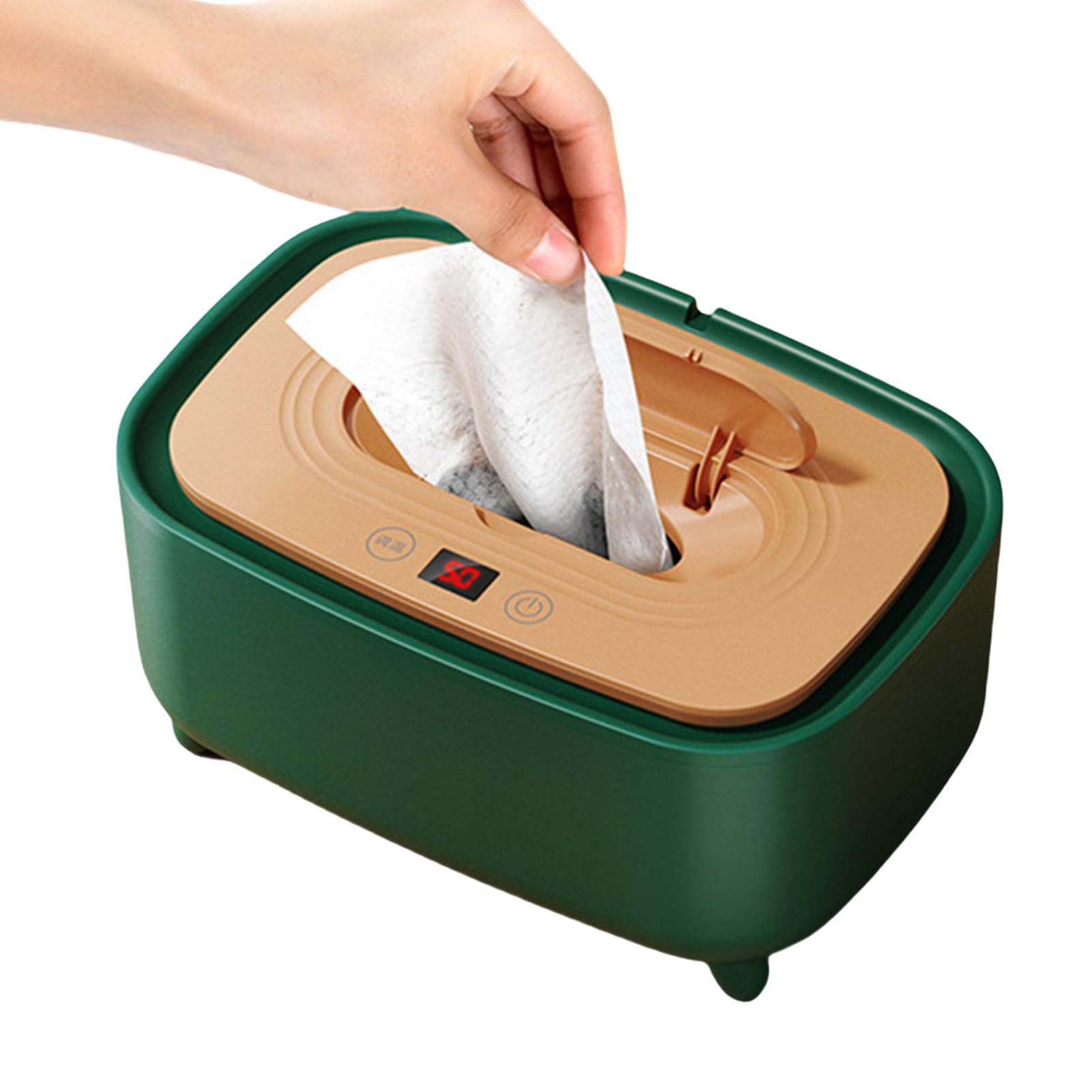Chauffe-Lingettes Bébé,Dispensateur De Lingettes Pour Couches Bébé Enfant En Bas Âge | Recharge USB, Accessoire Bébé Portable Avec Lumière Pour Voyage Maison Chambre Nursery