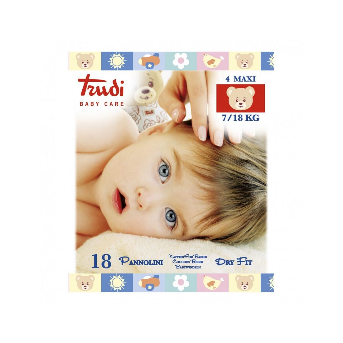 Silc Trudi Baby Care Pannolino Bambini Maxi 7/​18 Kg 18 Pezzi