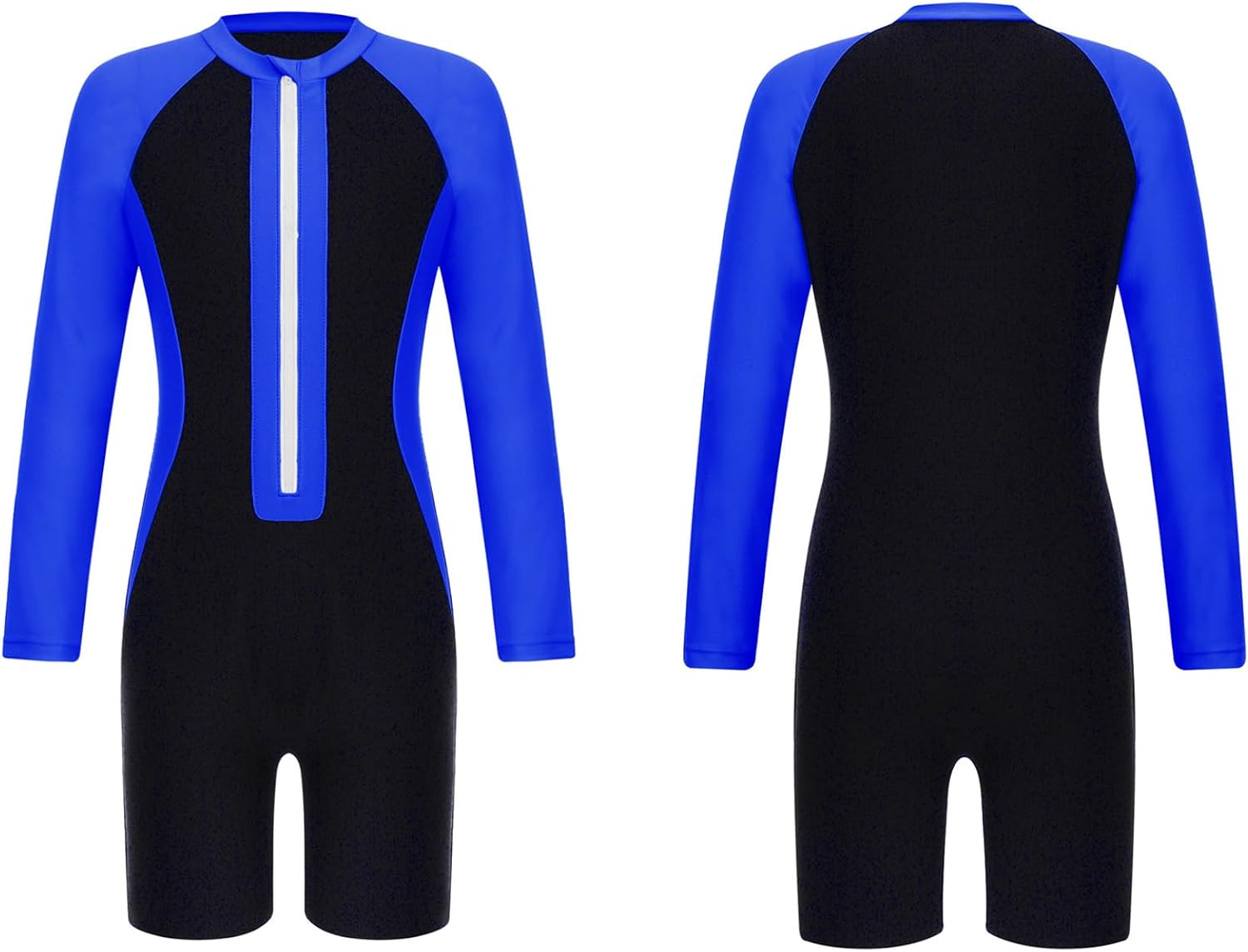 Kids One Piece Swimsuit Rashguard Shirt Surfing Bathing Suit Sun Protection Swimwear