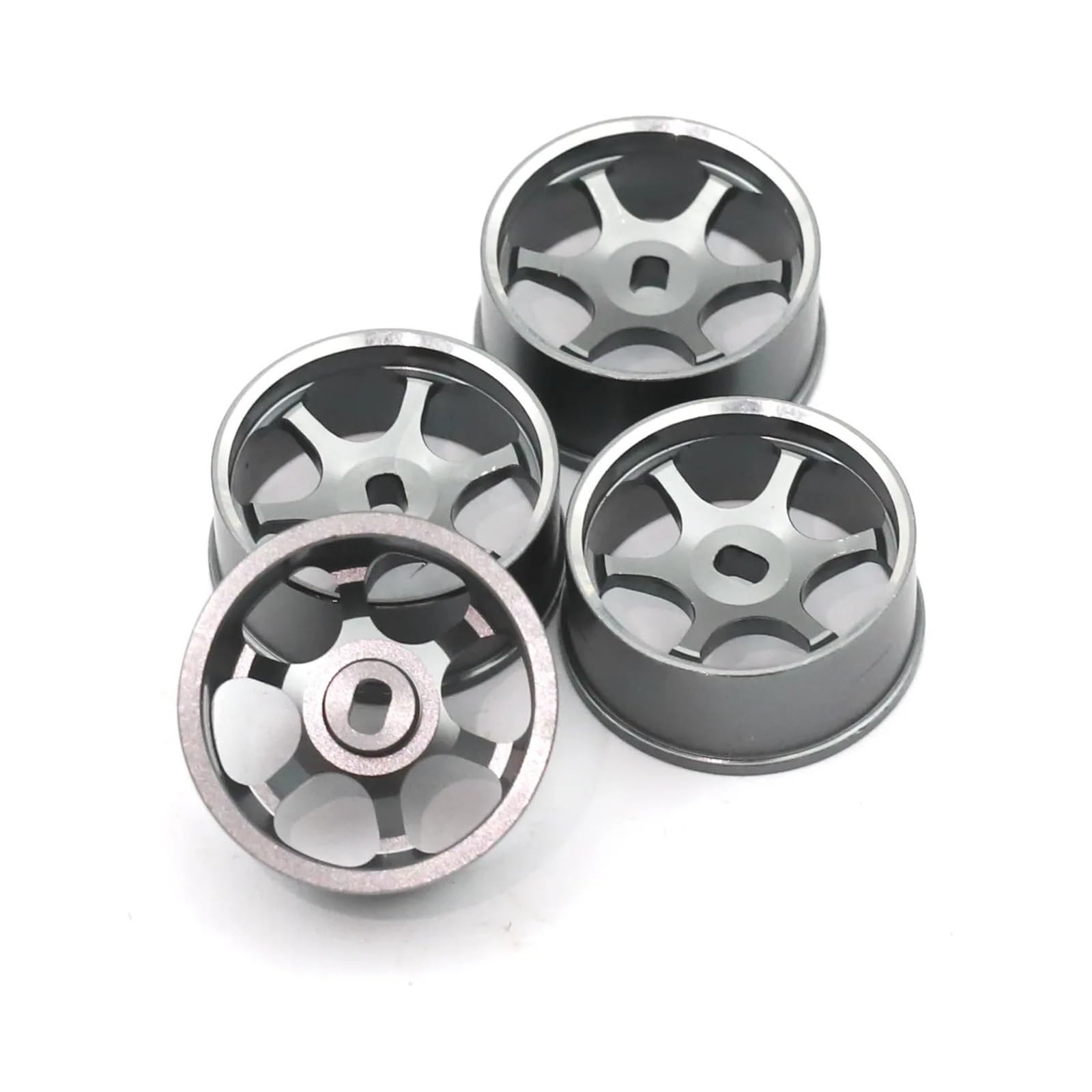 Koła i opony do samochodów driftowych RC, Metal Wheel Rims Drift Tires 4pcs Compatible With Wltoys K969 K989 P939 Kyosho Mini-Z 1/28 RC Cars