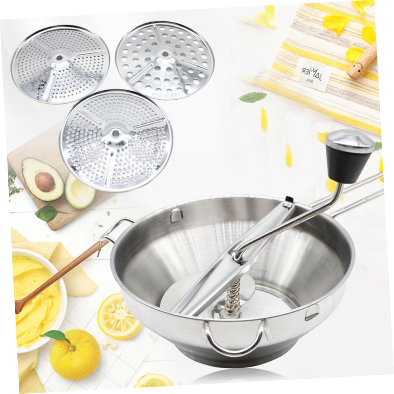 Alipis Edelstahl Gemüsemixer Für Babybrei Obst Und Gemüsezerkleinerer Leicht Zu Reinigen Ergonomisches Design Für Zubereitung Von Babynahrung - Hochwertige Küchenutensilien Für
