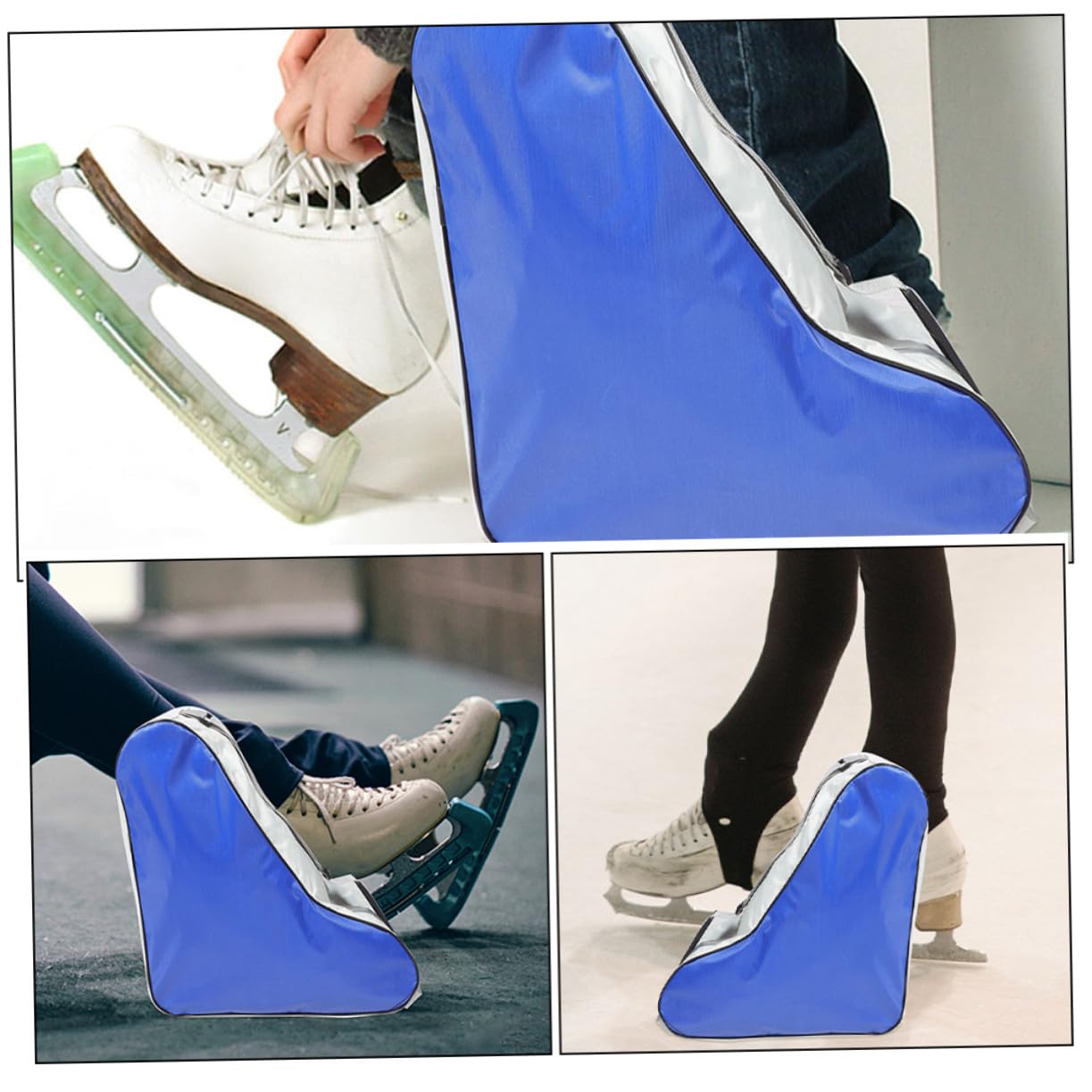 2 pezzi Borsa per Scarpe da Sport Zaino Triangolare Leggero e Resistente Custodia Capacità per Scarpe da Pattinaggio su Ghiaccio e Rotelle Protezione Rafforzata per Pattinaggio