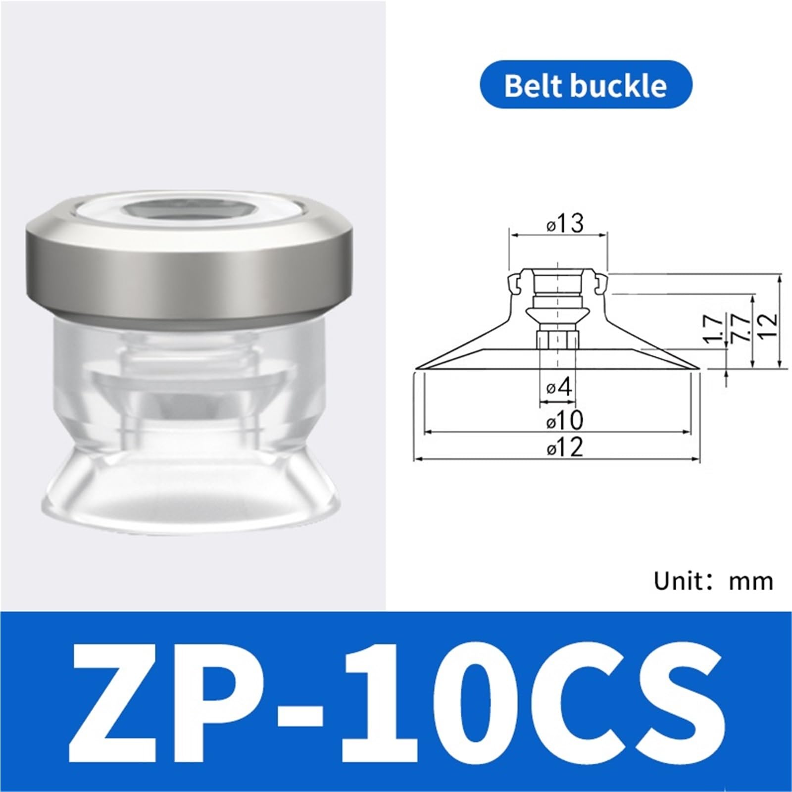 ZP10/13/16/20/25/32/40/50CN/CS Pneumatischer Vakuumsaugnapf mit Ring