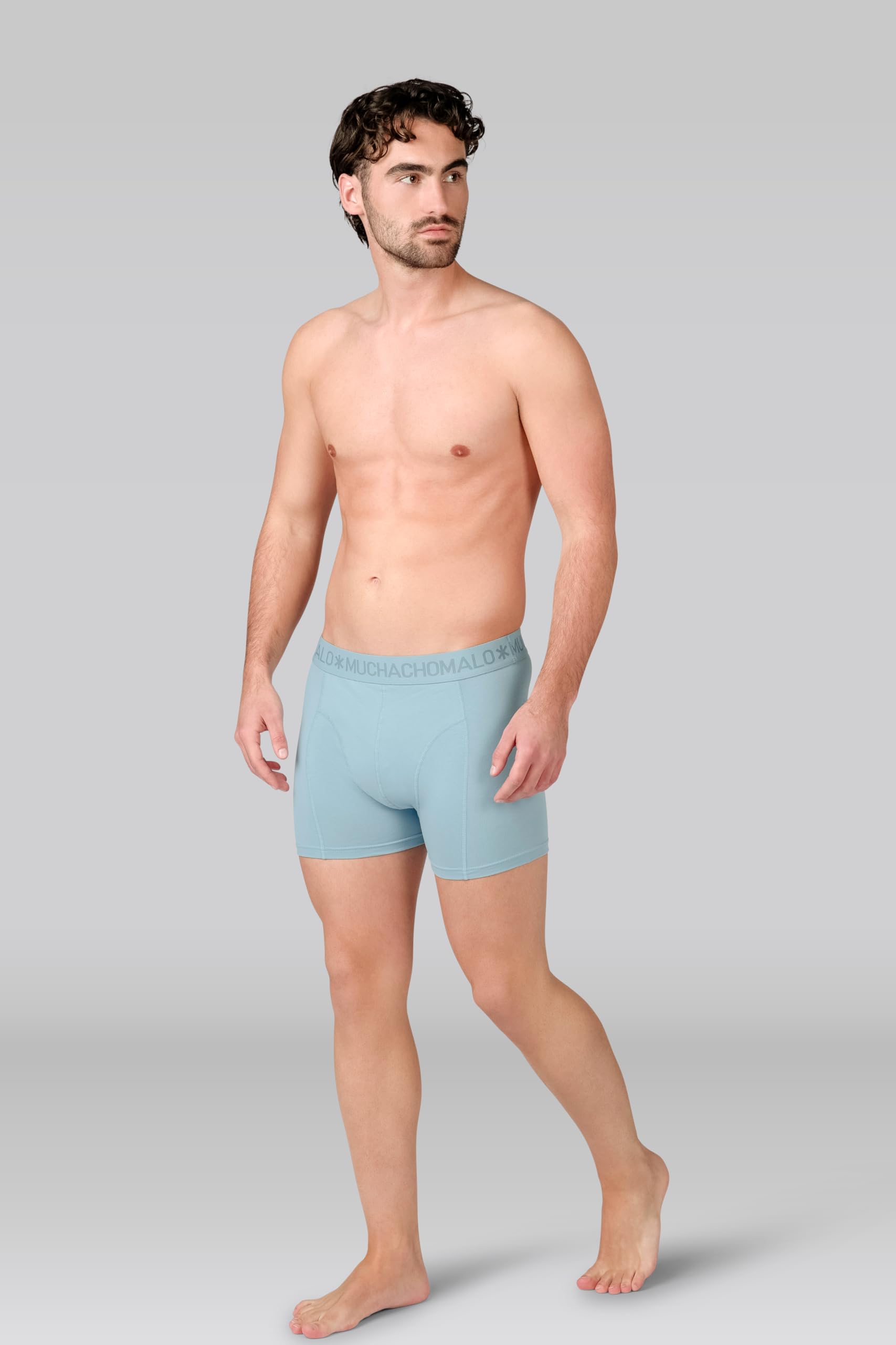 Muchachomalo Boxer da uomo, tinta unita, biancheria intima da uomo, confezione multipla, confezione da 6, boxer Solid con vestibilità classica, con elastico in vita