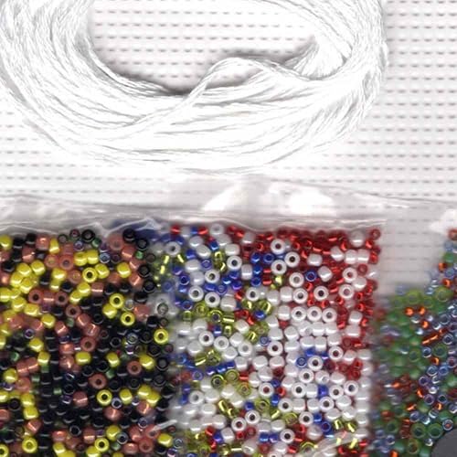 Miniatura 3 de Kit de adorno de punto de cruz con cuentas de huevo de mariquita Mill Hill 2016 Spring Bouquet MH181615