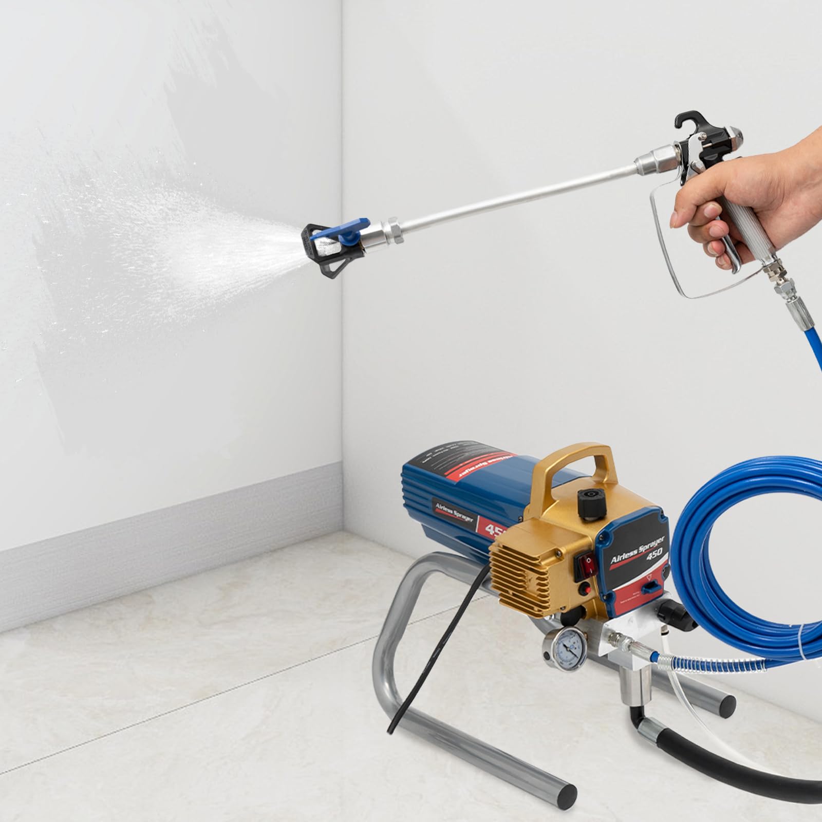 Hochleistungs Airless Farbsprühsystem,1500W Lackspritzgerät 3300PSI | Effiziente Luftfreie Sprühmaschine Wandmalerei, Für DIY Lackprojekte im Außen und Innenbereich von Häusern