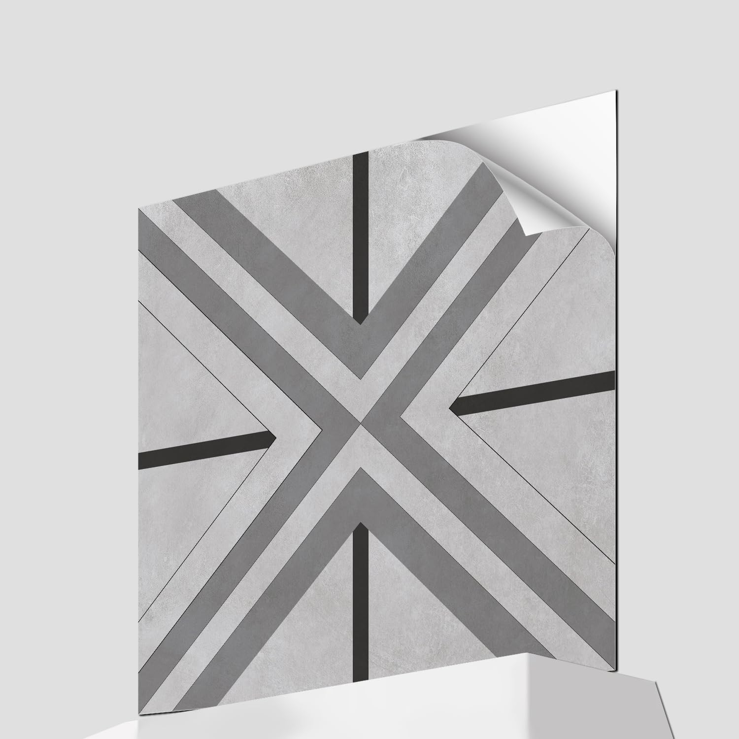 VICCI 24pcs Self-Adhesive Floor Tile Decals Peel and Stick Backsplash 7.87"*7.87" PVC Waterproof Subway Stickers Wallpaper for Kitchen Bedroom Bathroom Fireplace Laundry Table Decoration