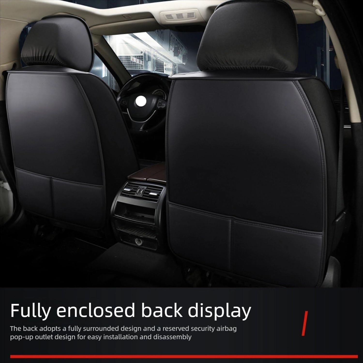 Housse de Siège Auto pour Ford Transit Custom 2024-2027 Respirante Confortable Couvre Siège Voiture Avant Accessoires de Protection Intérieur Imperméable,A