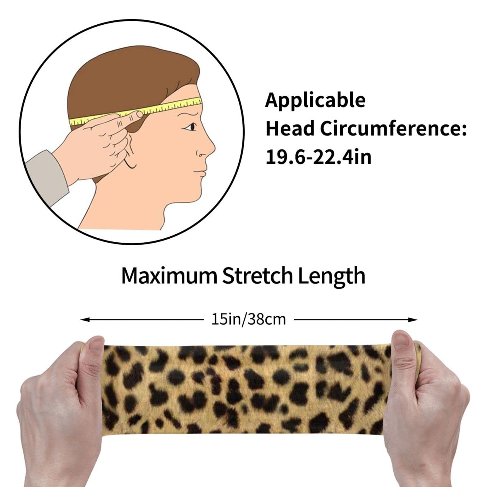 8 Fasce Per Capelli Donna Sportive E Fashion - Set Multicolore Con Fantasia Leopardo Per Yoga, Fitness, Corsa