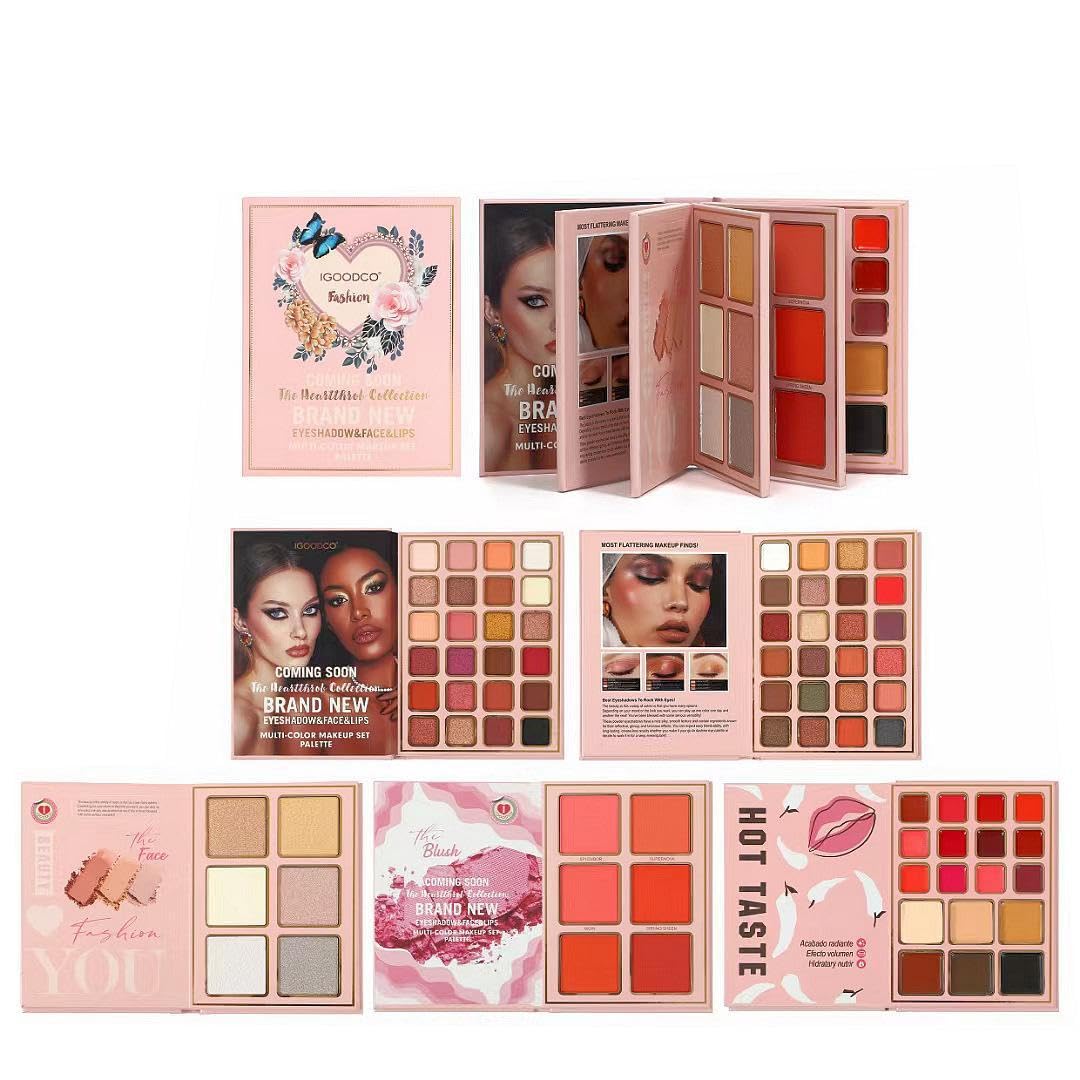 (Model: IG3057) high gloss matte powder blusher multi-color birthday holiday new year gift multi-color eye shadow makeup book