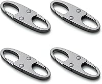 Zelin Anti-Theft Zipper Clips: Double Opening Small Carabiner Locks, 4-Pack Zinc Alloy for Travel Backpacks & Luggage (Space Grey)