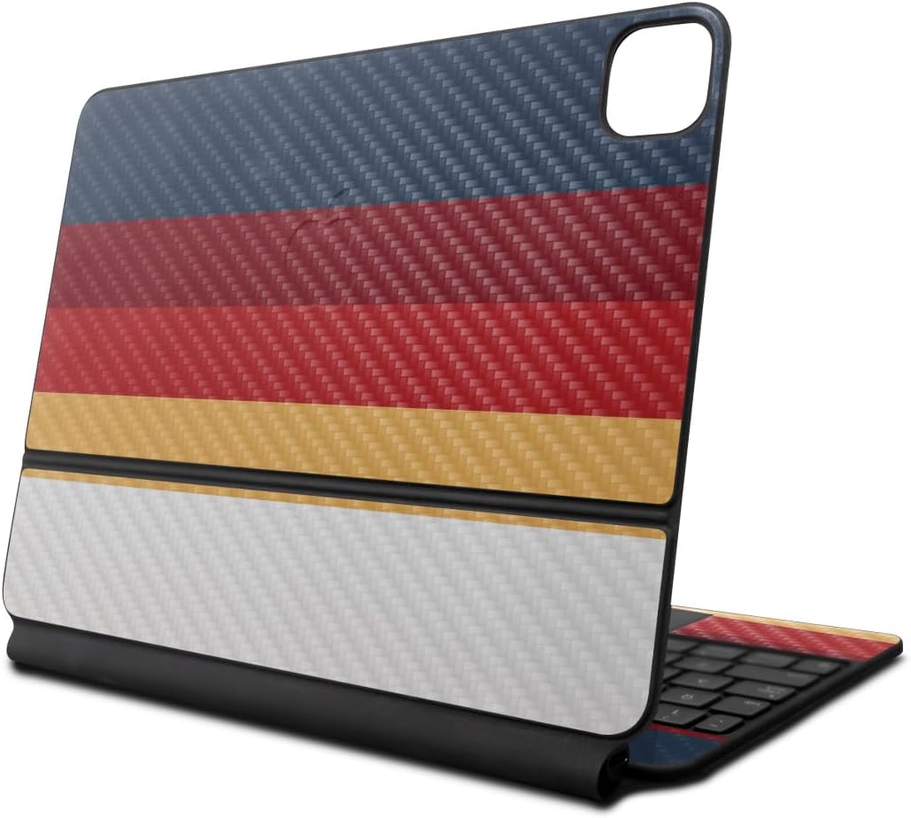 Carbon Fiber Skin Compatible With Apple Magic Keyboard for iPad Pro 13‑inch (M4) 2024 - Vintage Lines - Premium 3M Vinyl Protective Wrap Decal Cover - Easy To Apply | Crafted in the USA by MightySkins