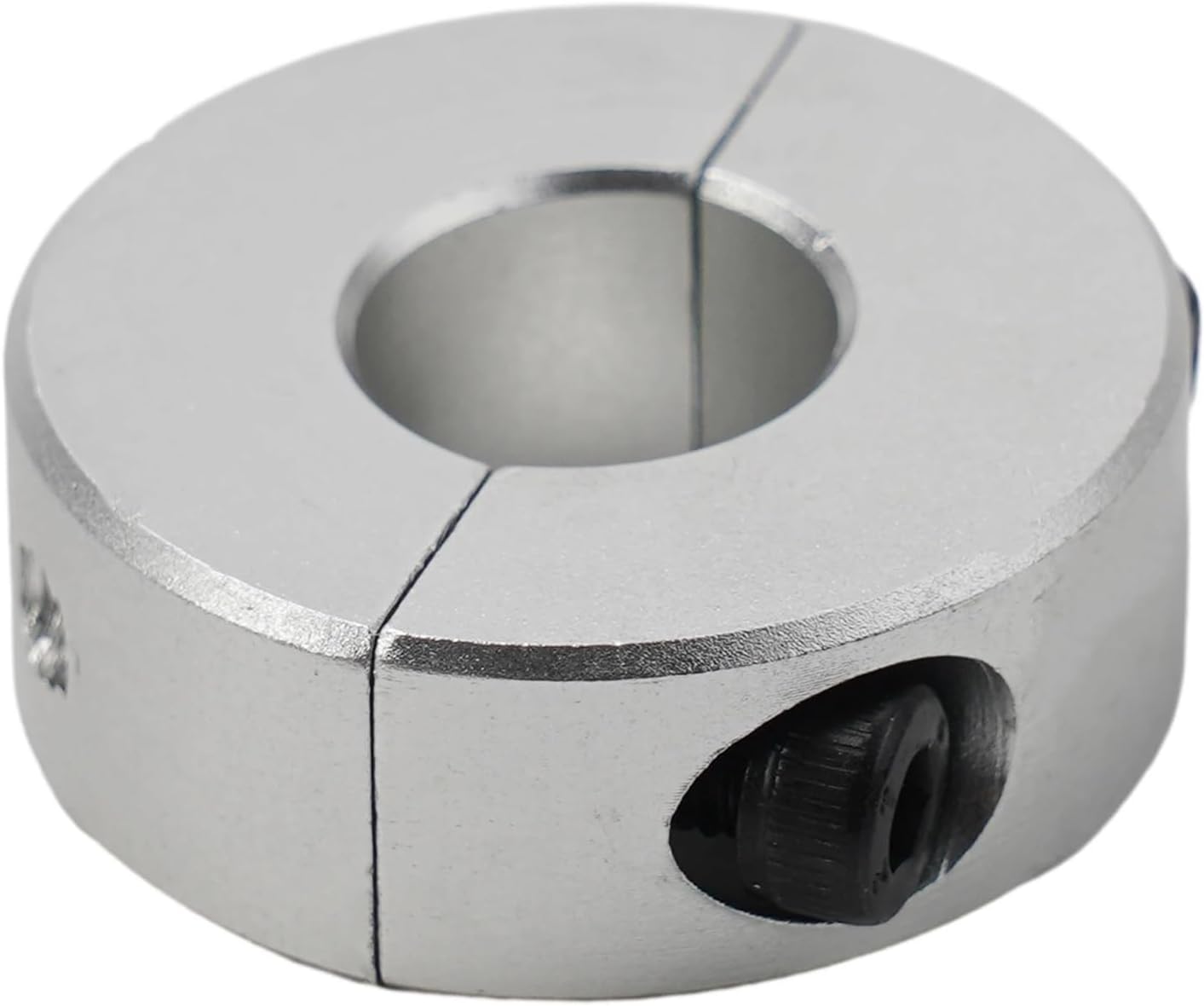 Zinc Plated Double Split Shaft Collar Clamp - Durable Aluminum Alloy Fixed Ring for Machinery(15mm)