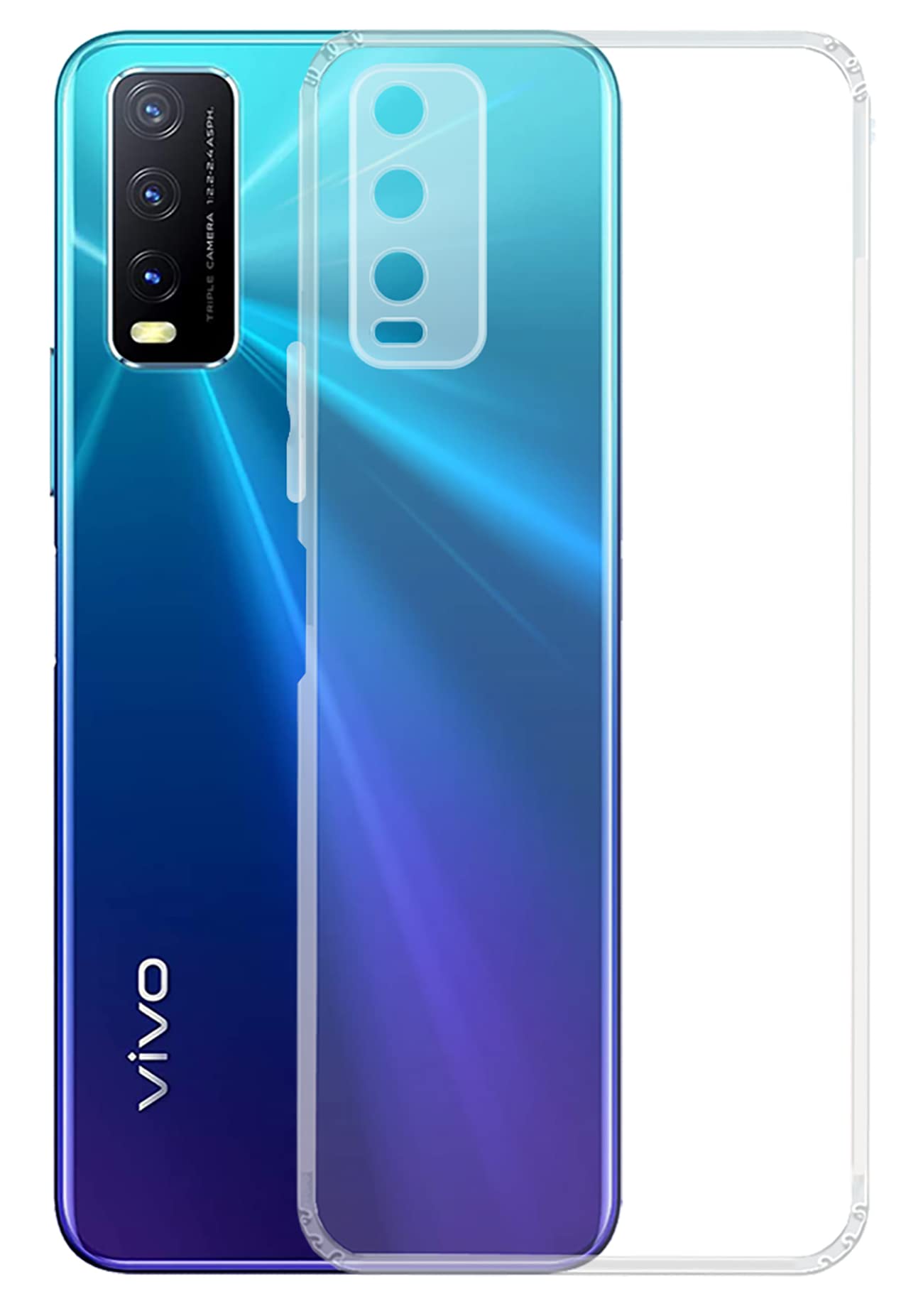 YOFO Silicone Shockproof Bumper Corner with Ultimate Protection Back Cover for Vivo Y20, Vivo Y20A, Vivo Y20i, Vivo Y20G, Vivo Y12s (Transparent ) (B08ZHYQ4QM) Amazon Price History, Amazon Price Tracker